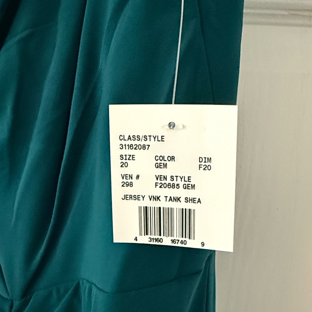 Elegant Teal Ruched V-Neck Maxi Dress From David’s Bridal - Picture 3 of 6